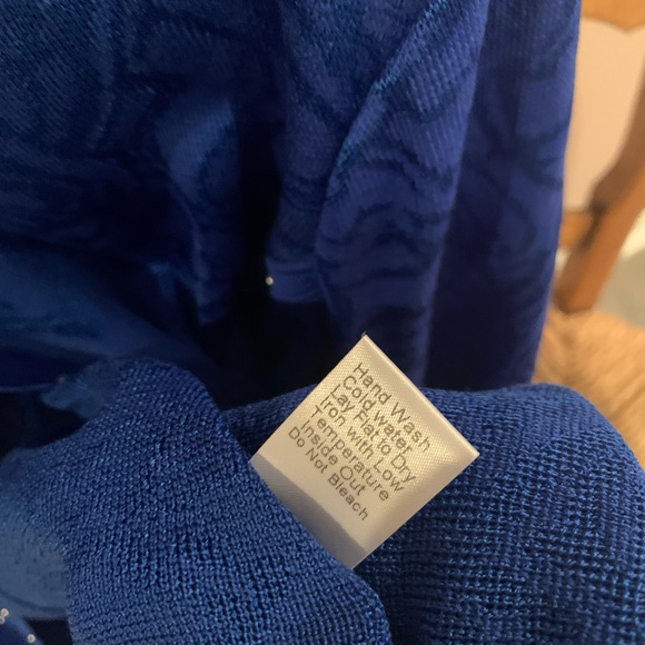 Ming Wang 1x jacket with silver nailheads in cobalt blue - Picture 7 of 10